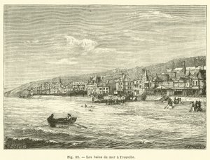 Zee baden in Trouville door French School