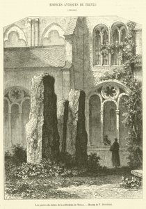 De stenen van het klooster van de kathedraal van Trier