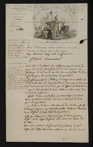Brief van het Agence Generale des Armes, Poudres et Mines, Brussel, na de annexatie van de Zuidelijke Nederlanden door Frankrijk