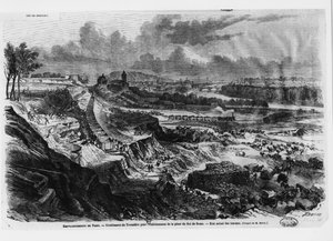 Egalisatie van de Chaillot-heuvel voor de bouw van de Roi de Rome-plaats in 1812-13