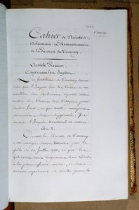 Lijst van klachten en eisen gericht aan koning Lodewijk XVI (1754-93) door de parochie van Taverny, april 1789 door French School