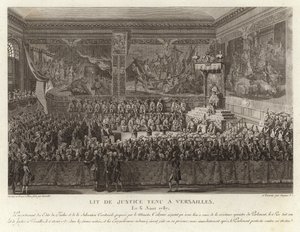 Lit de Justice gehouden in Versailles door French School