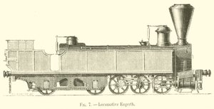 Locomotief Engerth door French School