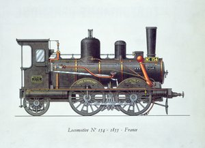 Locomotief nr.154, 1855 door French School
