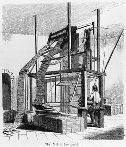 Weefgetouw ontworpen door Joseph Marie Jacquard (1752-1834) 2e helft van de 19e eeuw door French School