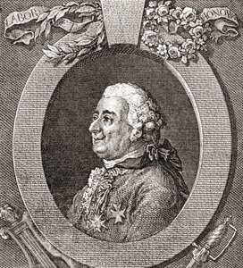 Louis-Élisabeth de la Vergne, graaf van Tressan, 1705-1783. Franse soldaat, arts, wetenschapper, mediëvist en schrijver. Uit Les Heures Libres gepubliceerd 1908.