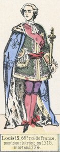Lodewijk XV, 66e koning van Frankrijk, besteeg de troon in 1715, stierf in 1774