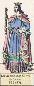 Lodewijk IV van Overzee, 33e koning van Frankrijk, 936 tot 954