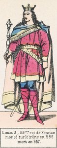 Lodewijk V, 35e koning van Frankrijk, besteeg de troon in 986, stierf in 987