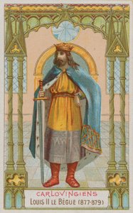 Lodewijk II, Karolingische koning van Frankrijk van 877-879 door French School
