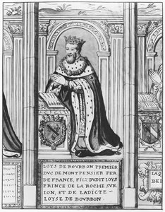 Lodewijk II van Bourbon, Hertog van Montpensier (litho) door French School