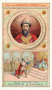 Lodewijk IV van Frankrijk op de Raad van Ingelheim, 948