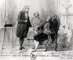 Lodewijk XVI (1754-1793) erkent de Amerikaanse onafhankelijkheid in 1783