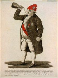 Lodewijk XVI met de rode muts, roepend 