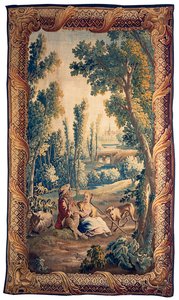 Louis XV Aubusson pastoraal wandtapijt door French School