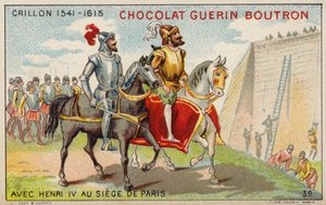 Louis des Balbes de Berton de Crillon, Franse soldaat, met koning Hendrik IV bij het Beleg van Parijs door French School