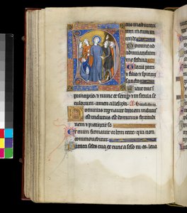 Bespotting van Christus met Jezus, omringd door kwelgeesten (uit de Psalter en Uren van Isabella van Frankrijk)