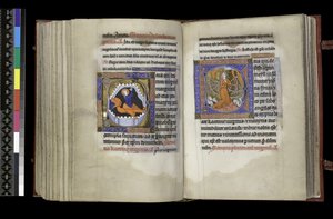 Suffragie voor St. Margaretha en St. Catharina (uit de Psalter en Uren van Isabella van Frankrijk)
