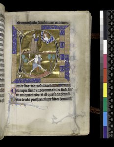 MS 300 f.57r, David bidt tot God door French School