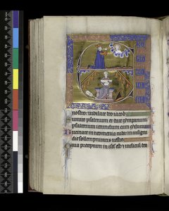 MS 300 f.89v, David bidt tot God door French School