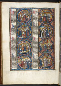 MS. Harley 1527, f.80v, miniaturen uit Bible moralisée