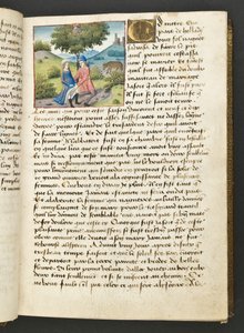 Pagina uit Cent Nouvelles Nouvelles, c.1461-62 door French School