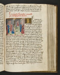 Pagina uit Cent Nouvelles Nouvelles, c.1461-62 door French School