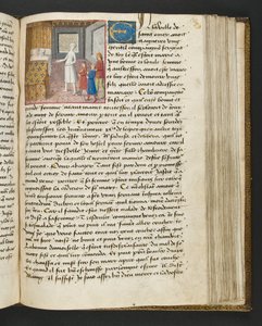 Pagina uit Cent Nouvelles Nouvelles, c.1461-62 door French School