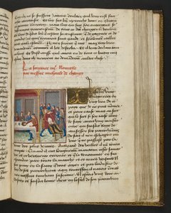 Pagina uit Cent Nouvelles Nouvelles, c.1461-62 door French School