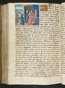 Pagina uit Cent Nouvelles Nouvelles, c.1461-62 door French School