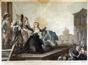 Madame Anne Elisabeth, zus van koning Lodewijk XVI (1764-1793), guillotine door French School