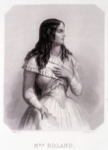 Madame Roland (of Roland de la Platière, Jeanne Marie of Monon Philipon), Franse politicus (1754-1793) - gravure door French School