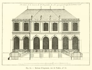 Huis van Argenson, rue de Valois, nr. 10 door French School