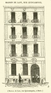 Huis van Law, rue Quincampoix, in Parijs door French School