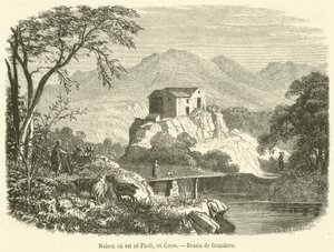 Huis waar Paoli is geboren, op Corsica door French School