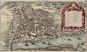 Kaart van Goa, uit Histoire generale des voyages, 1750