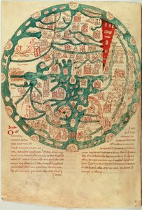 Mappamundi, naar Isidorus van Sevilla, ca. 1130-1135 door French School