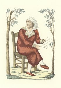 Marat in een kamerjas door French School