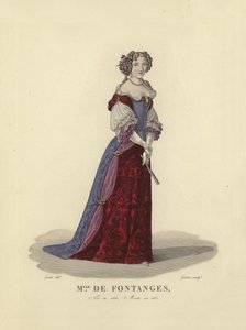 Marie Angélique de Scorailles, hertogin van Fontanges, minnares van koning Lodewijk XIV van Frankrijk door French School