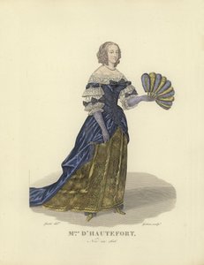 Marie de Hautefort, favoriet van koning Lodewijk XIII van Frankrijk door French School