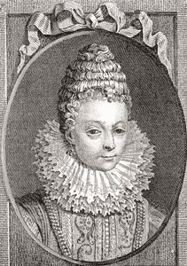 Marie de Médicis, 1575-1642. Koningin-gemalin van Frankrijk, als de tweede vrouw van koning Hendrik IV van Frankrijk. Uit Les Heures Libres gepubliceerd 1908.