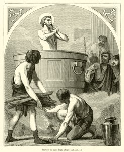 Martelaarschap van Sint Jan (gravure) door French School