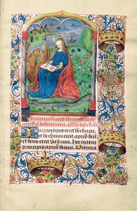Maria Magdalena in de wildernis, illustratie uit "Getijdenboek, Gebruik van Langres", c.1500 door French School