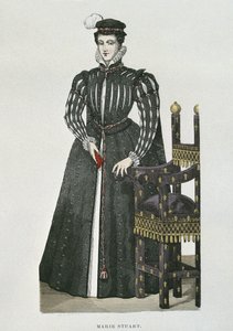 Mary Queen of Scots (1542-87), kopie van een miniatuur uit het Recueil de Gaignieres door French School