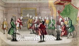 Vrijmetselaarsceremonie in Frankrijk