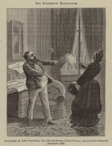 Maconnieke moorden (gravure) door French School
