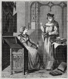 Matthieu Lansbert en zijn nicht - Gravure in 