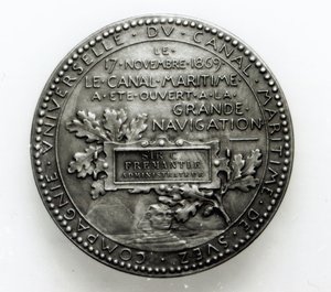 Medaille ter herdenking van de opening van het Suezkanaal op 17 november 1869 door French School