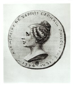 Medaille met afbeelding van Sophie Germain (1776-1831)