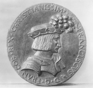 Medaille van Frans I van Frankrijk (brons) door French School
